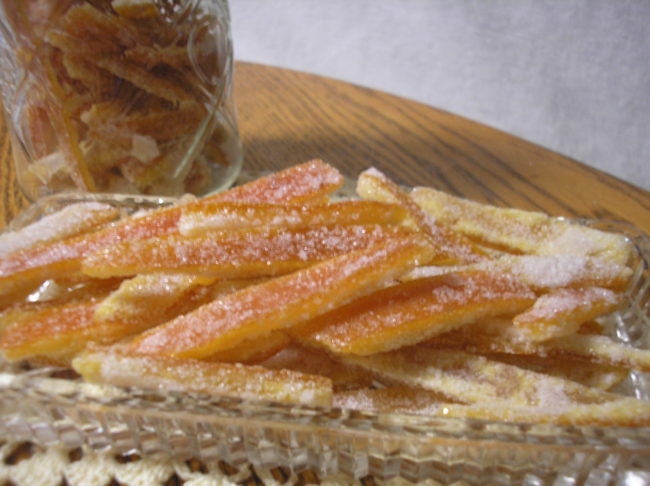 drying oranges