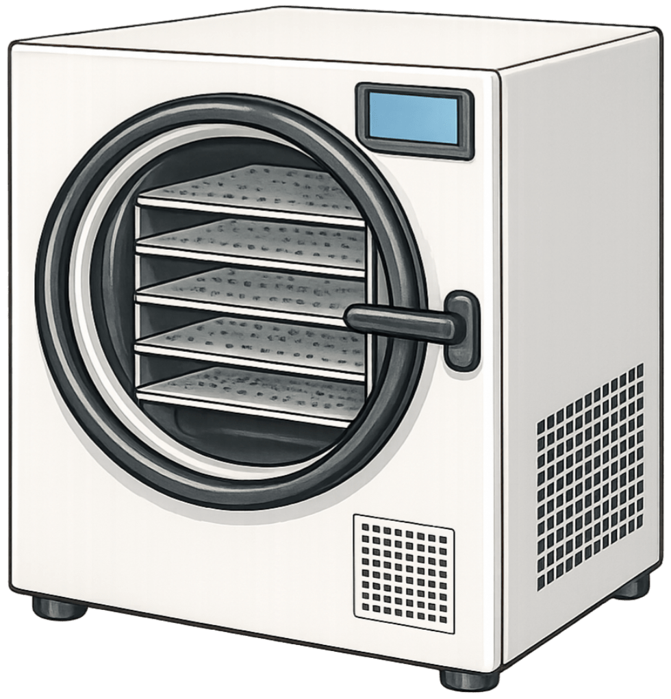 putting by freeze dryer